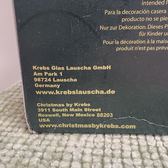 Krebs Glass Blue Jay Ornaments Set of 4 Clear 2.6 Inch Christmas Balls USA - Picture 7 of 9